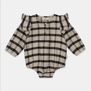 My Little Cosmo Plaid Long Sleeve Kids One Piece 12 months
